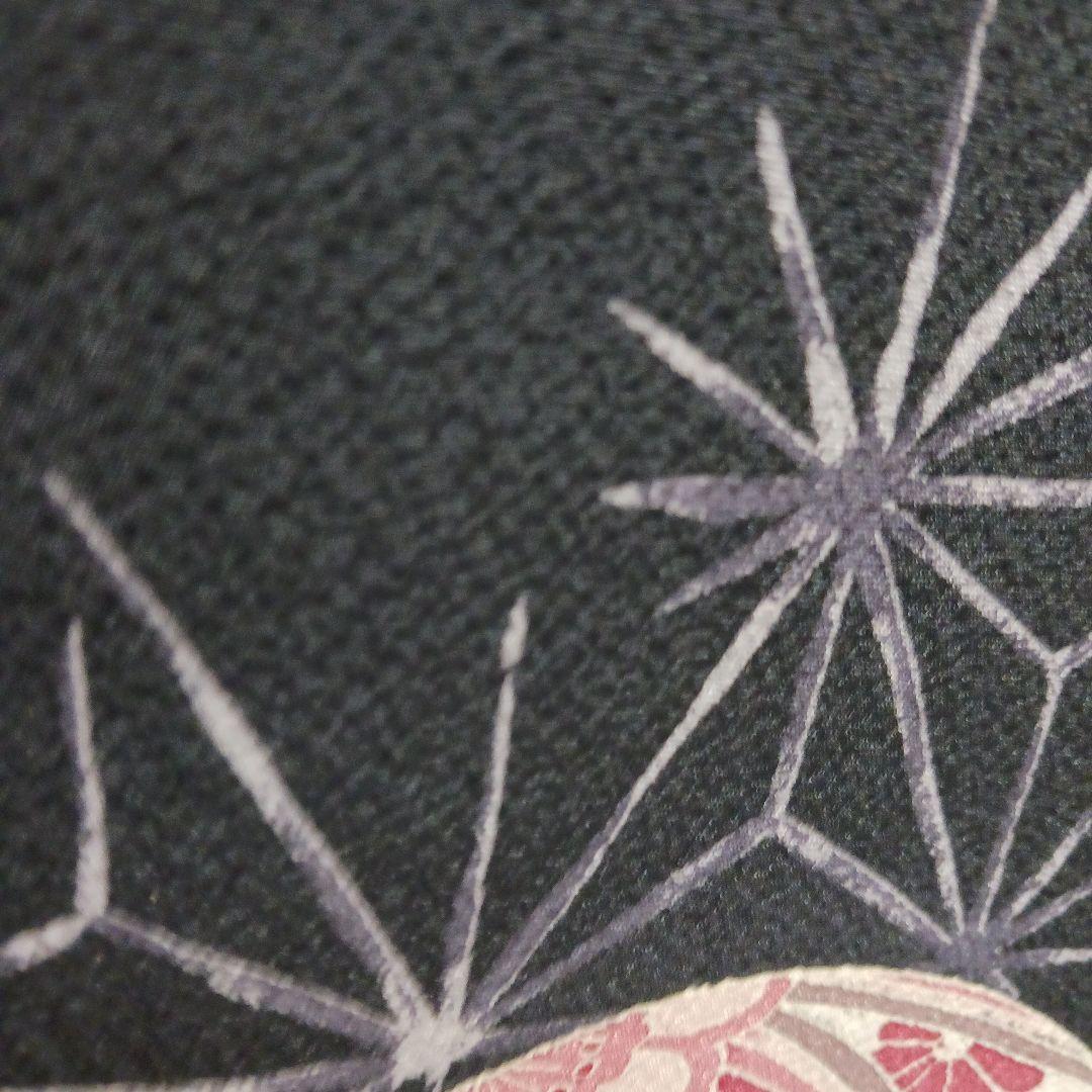 新品　シンプル黒ちりめん　振袖フルセット