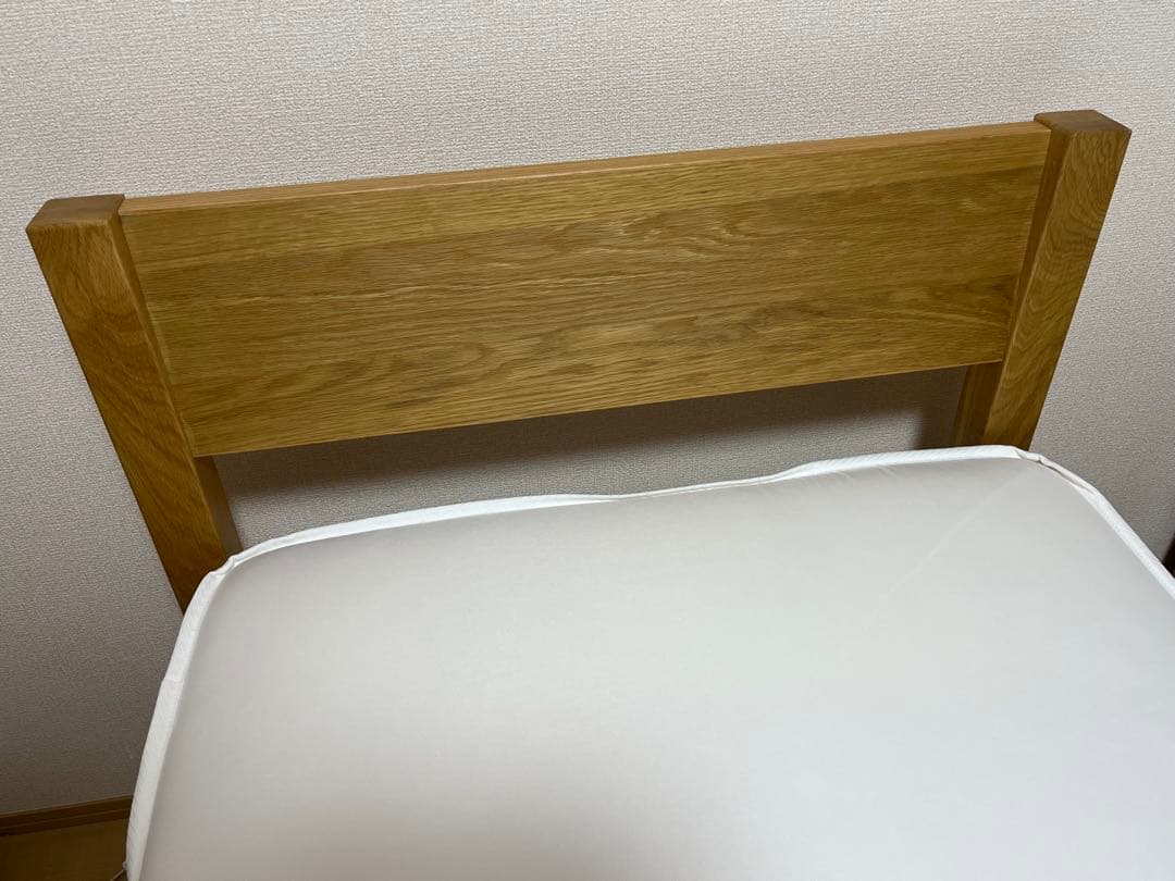 【今週のみ限定値下げ】無印良品 マットレス付き木製ベット・オーク材・スモール