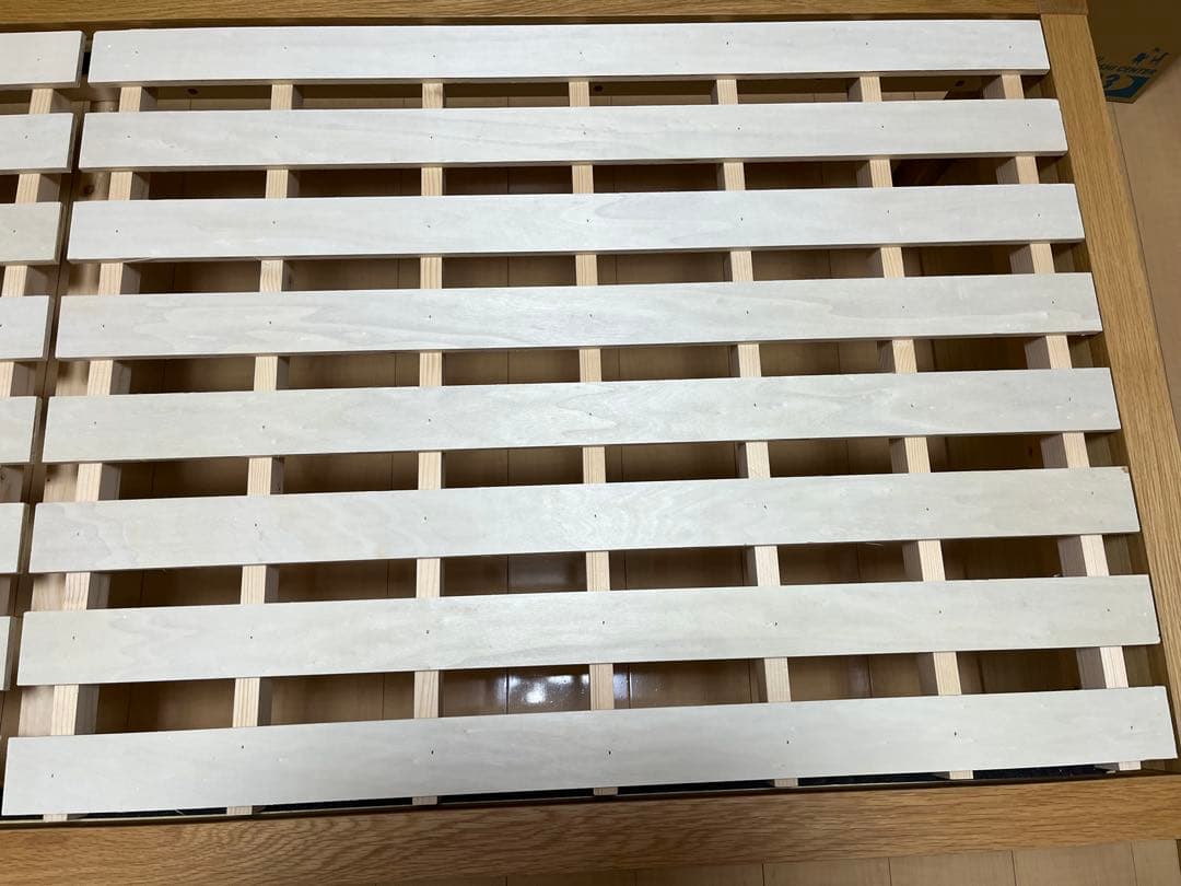 【今週のみ限定値下げ】無印良品 マットレス付き木製ベット・オーク材・スモール