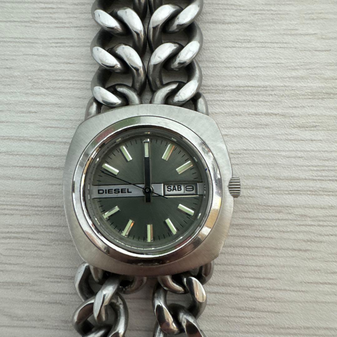 DIESELレディース腕時計クォーツ電池交換無しダブルチェーンベルト DZ