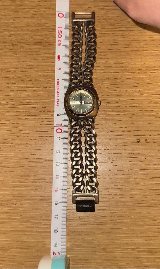 DIESELレディース腕時計クォーツ電池交換無しダブルチェーンベルト DZ