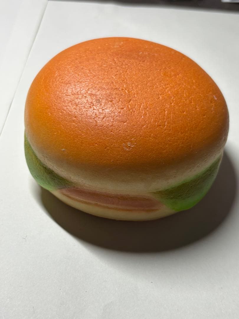 オレンジ ハンバーガー型スクイーズ約10cm