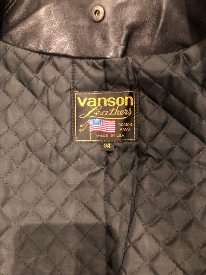 希少vanson シングルライダース タイプD 34 バンソン レザージャケット