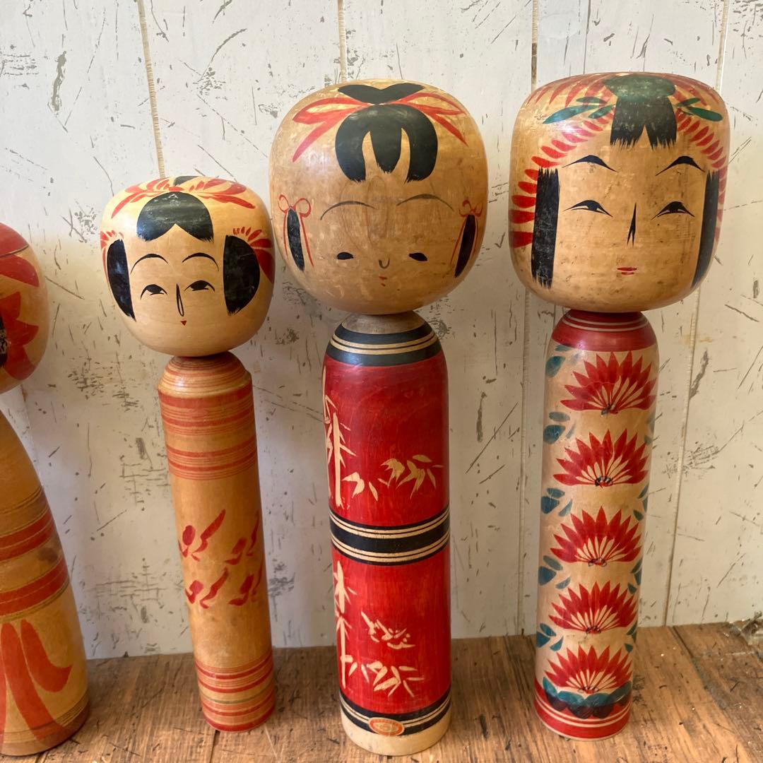 昭和レトロ 木製 こけし 小芥子 16体セット まとめ売り 日本人形 民芸品