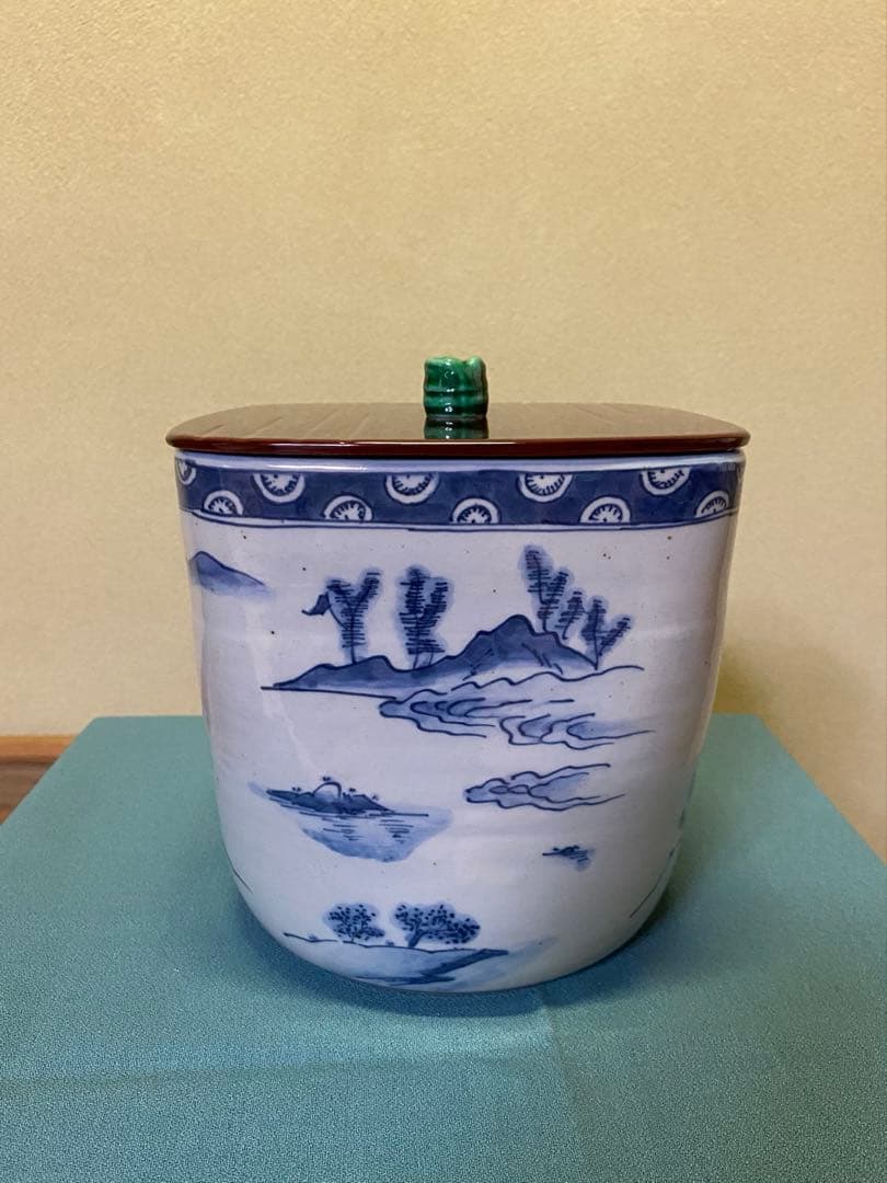 【本日限定】水指し 『四方水指』 手塚祥堂 作 共箱 茶の湯