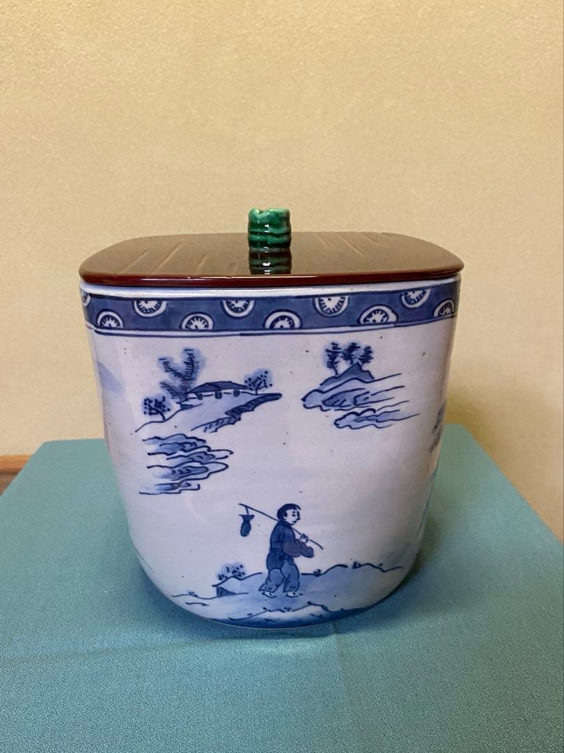 【本日限定】水指し 『四方水指』 手塚祥堂 作 共箱 茶の湯