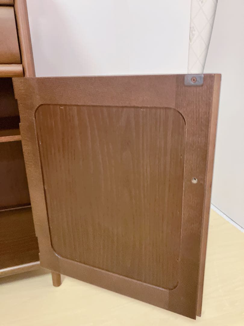 Karimoku カリモク 木製 電話台、FAX台　キャビネット飾り棚 収納　①