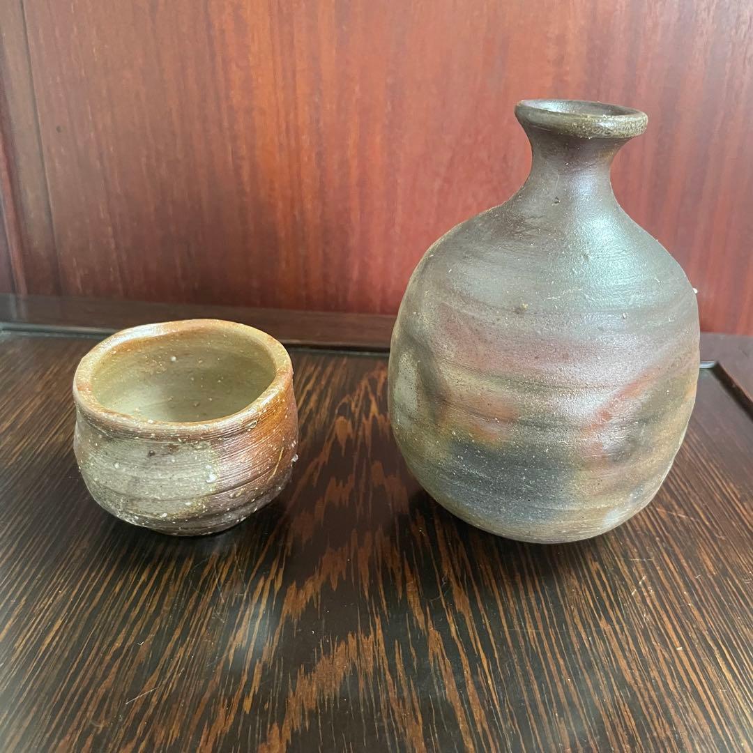 備前焼 見附文雄 徳利 お猪口 とっくり おちょこ