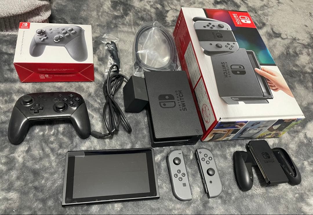 Nintendo Switch 本体 グレー (美品)プロコン付き