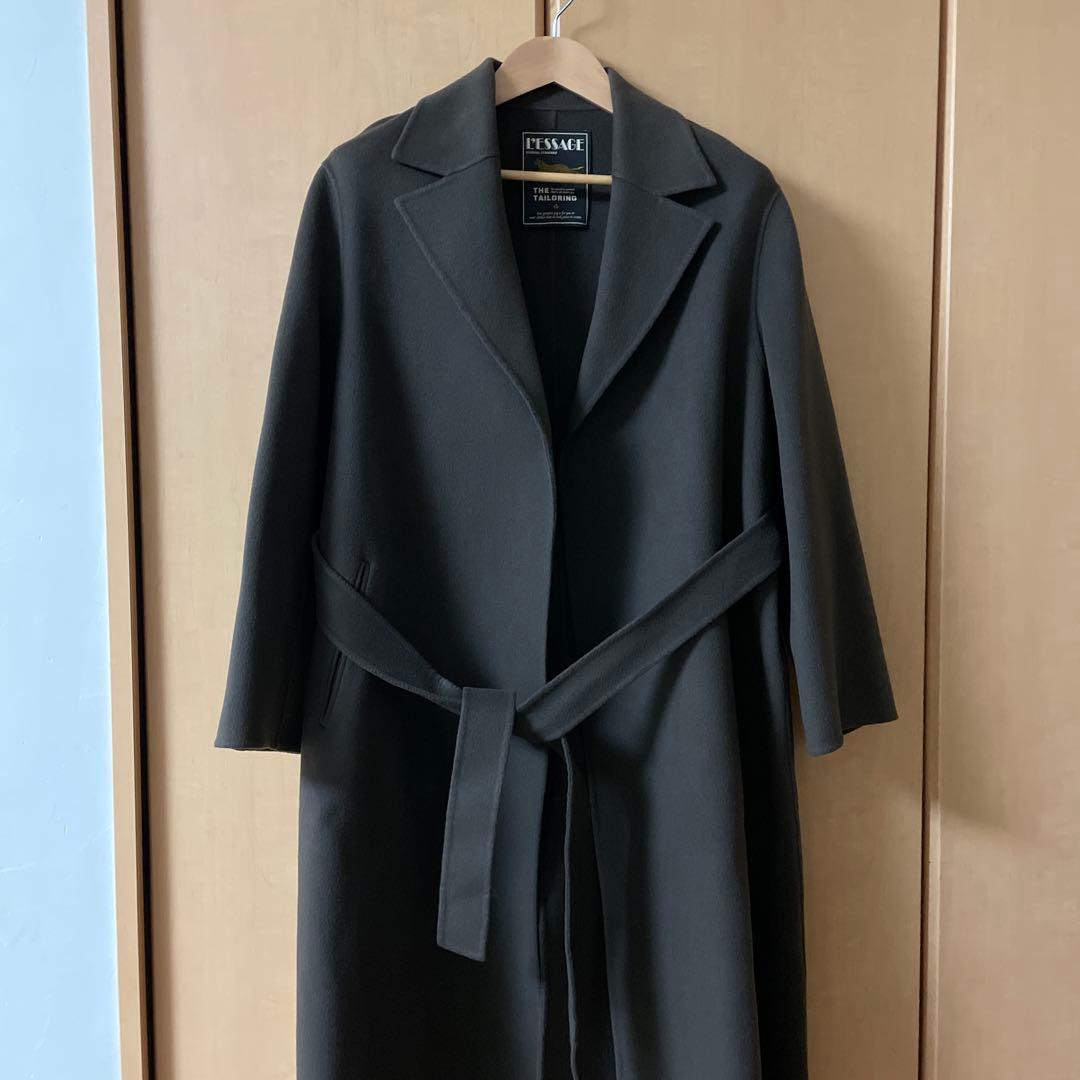 ジャーナルスタンダード レサージュ カシミヤ混 チェスターコート ベルト ガウン