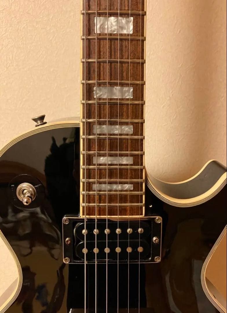 Burny レスポールカスタムタイプ ブラック×シルバー