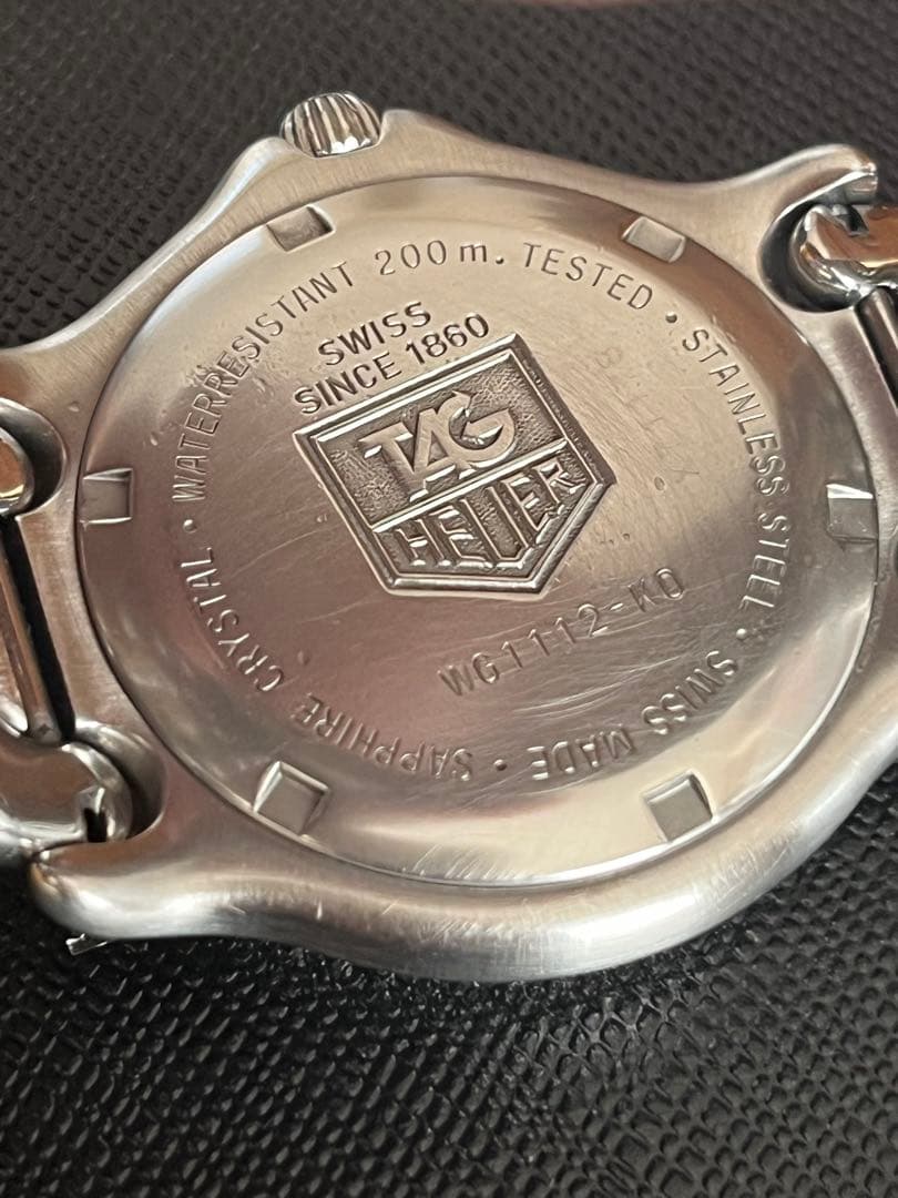 タグホイヤー セルWG1112-KO QZ ホワイト メンズ腕時計 中古美品