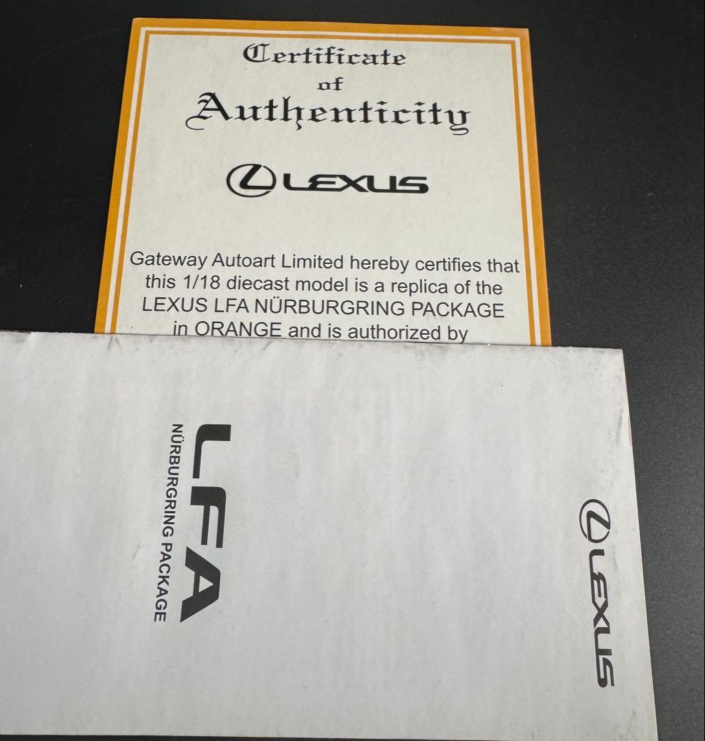 ミニカー LEXUS LFA NURBURGRING PACKAGE 1/18