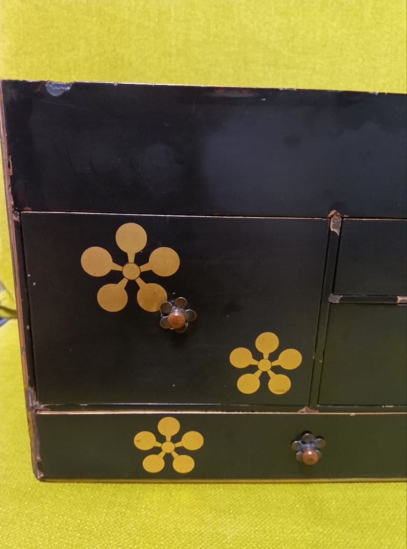 アンティーク　漆　金蒔絵　化粧箪笥　小たんす　かんざし入れ