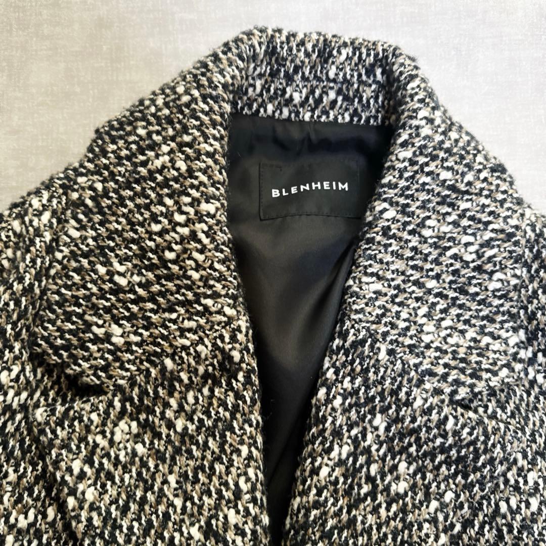 BLENHEIM ブレンヘイム　ツイードチェスターコート　コクーン　ウール　S