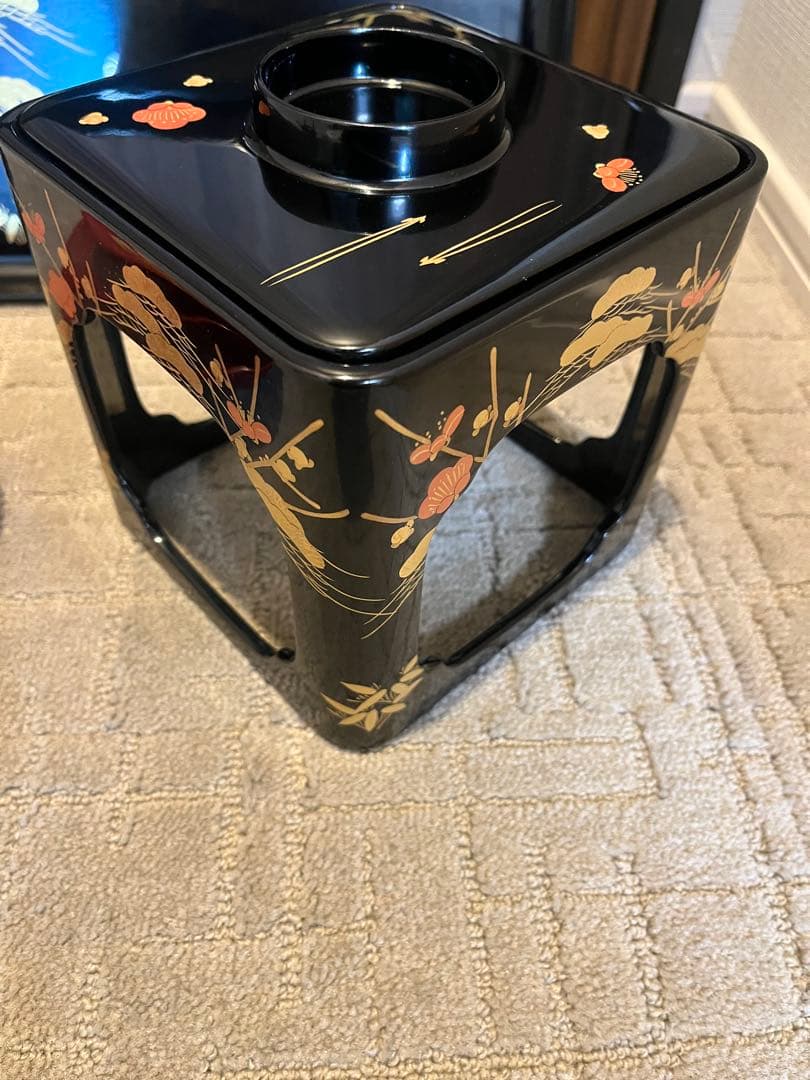 お屠蘇セット　漆塗り　蒔絵松竹梅　極上　輪島塗