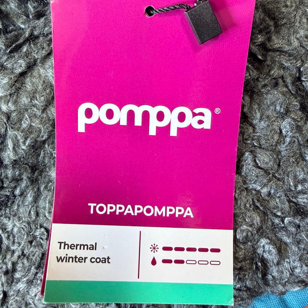 トッパポムッパ　大型犬服　コート　冬　防寒　ペトロール　青　Pomppa