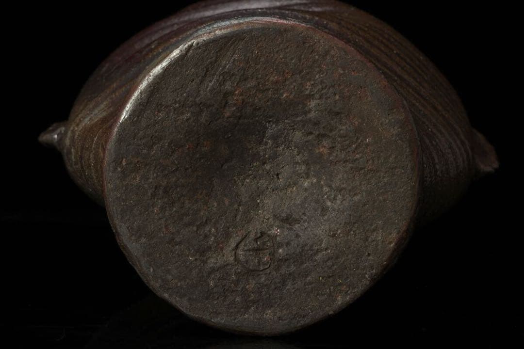 桂又三郎 江戸中期 古備前 船虫徳利 酒器 備前焼 識箱 鑑定箱付 壺 花入