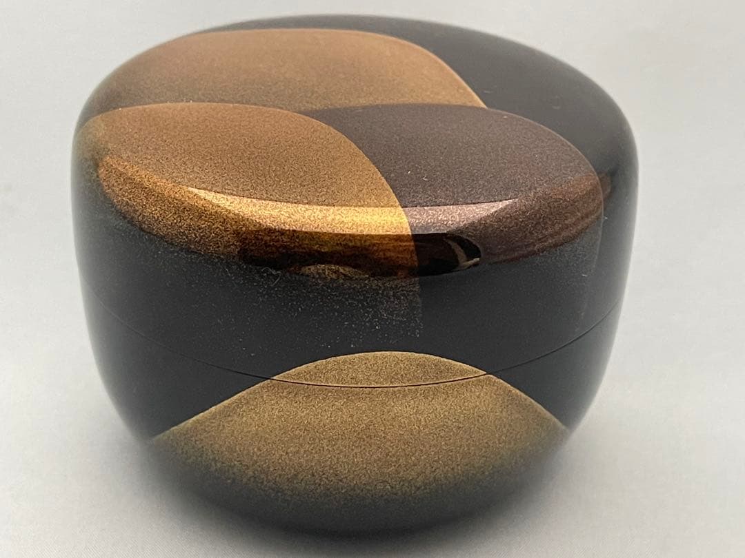 輪島塗　鈴谷鐡五郎　遠山平棗　共箱　無傷　未使用品　茶道具　棗　真物保証