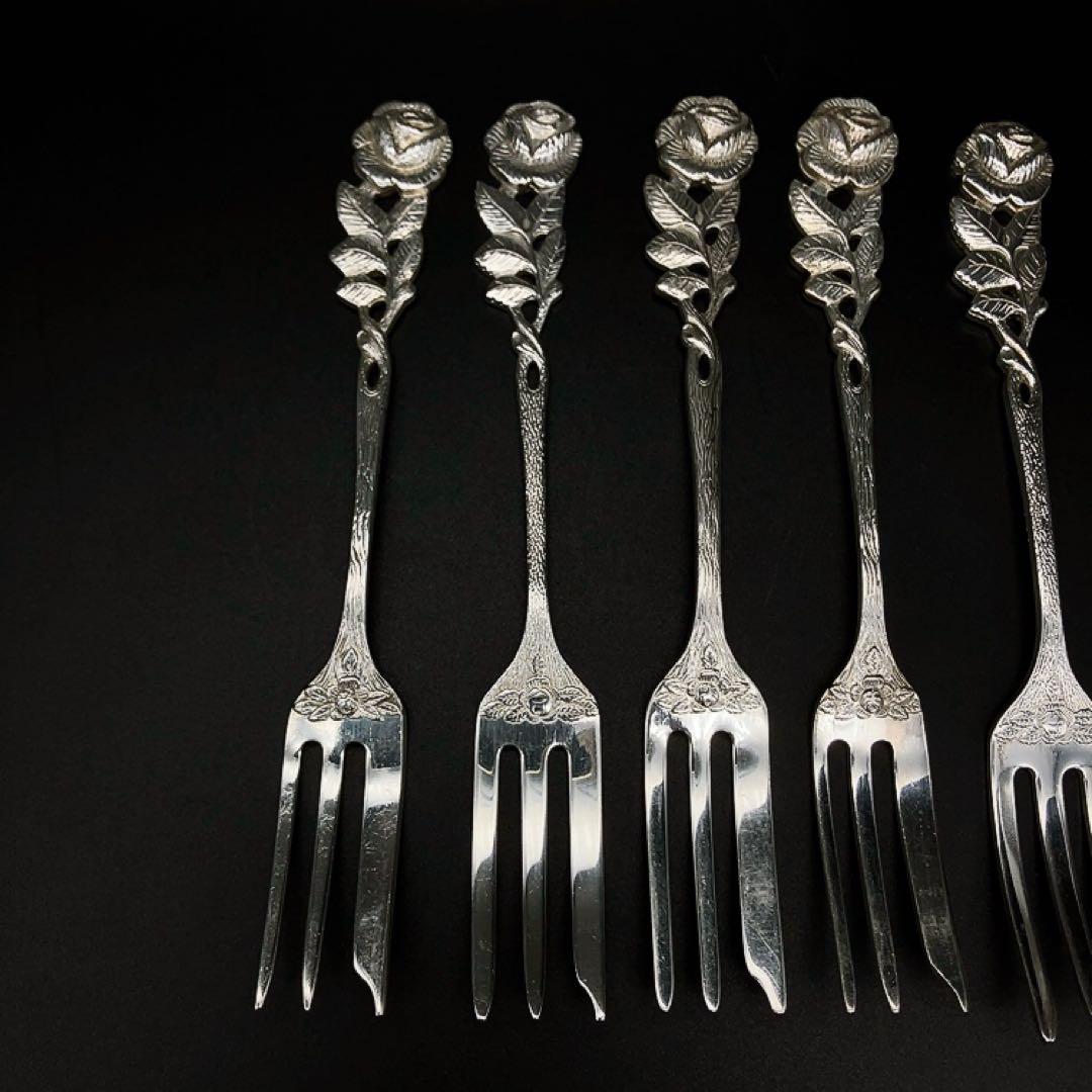 ドイツアンティーク ANTIKO ヒルデスハイムローズフォーク6本