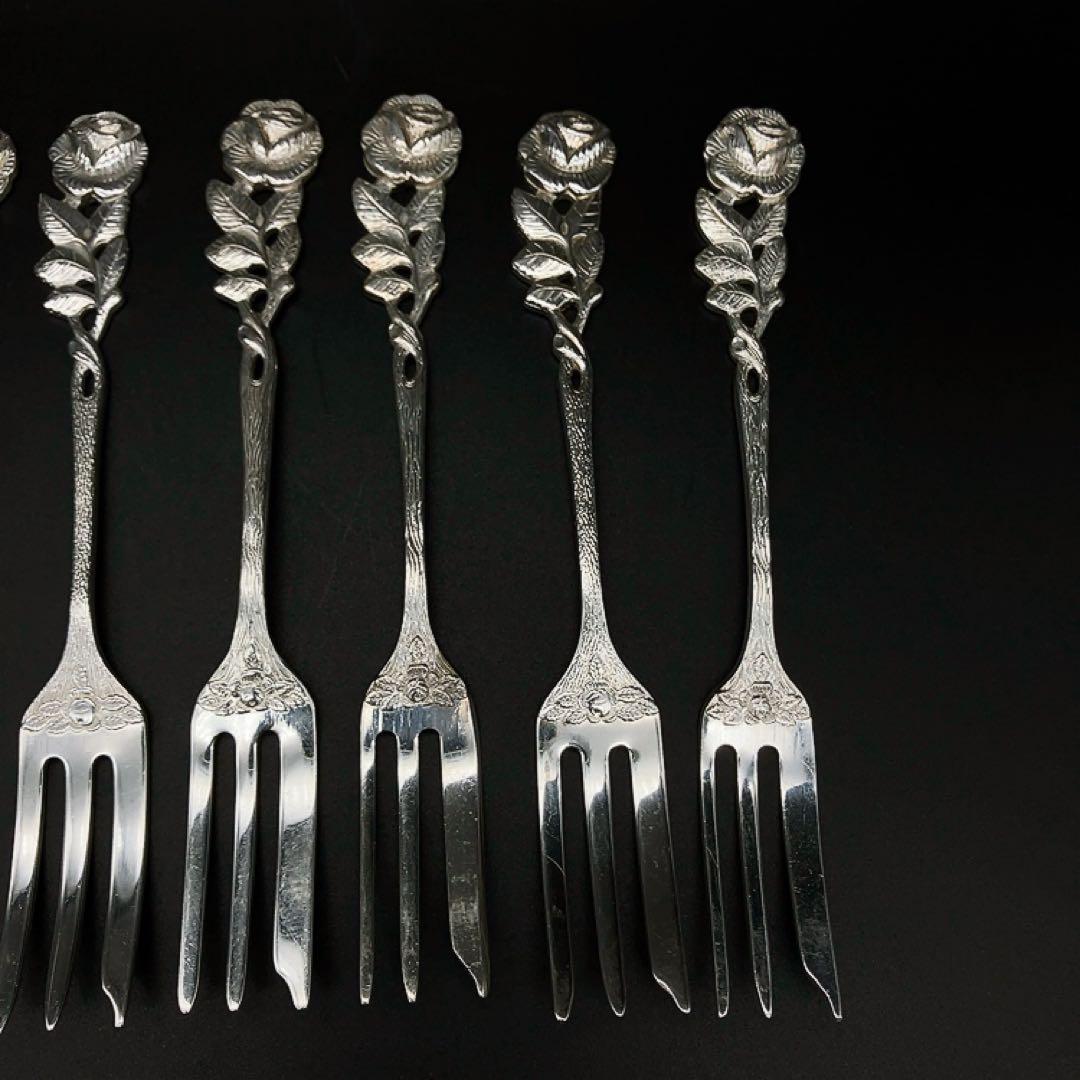 ドイツアンティーク ANTIKO ヒルデスハイムローズフォーク6本