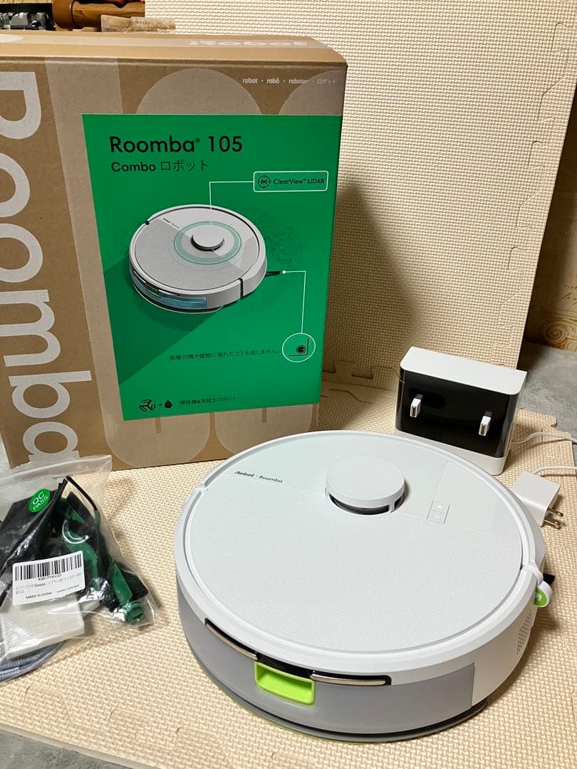 【中古品、状態良好】ルンバ105Comboロボット