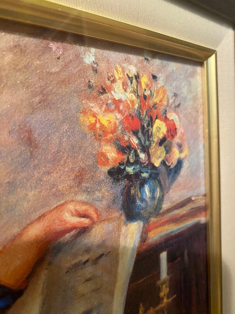 ⭐️新品未使用⭐️ルノワール『ピアノを弾く少女』複製油絵 F6号 受注制作品額装済み