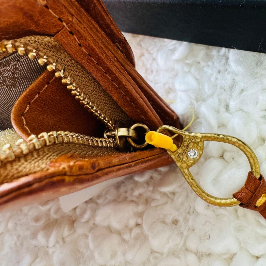 Dakota ダコタ 小銭入れ付き 三つ折り財布 財布 カッシーニ マスタード