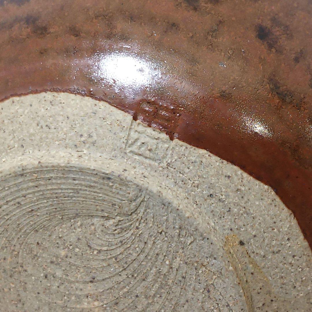 Y2167-12 茶道具 比古焼 藤崎寿山造 鶴首茶入 共箱 西陣織仕覆付　う