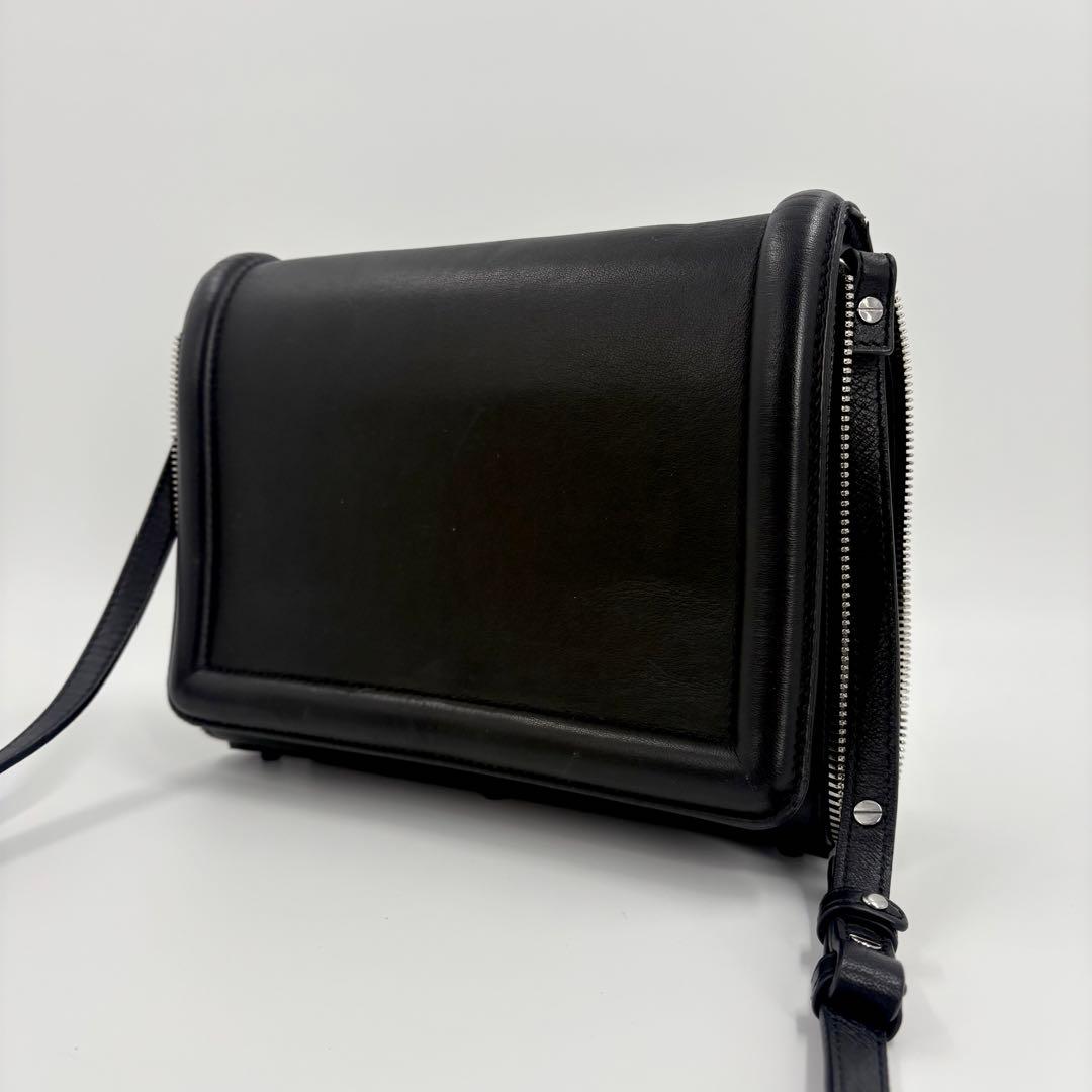 美品　DIESEL ディーゼル ショルダーバッグ レザー 黒 斜め掛け 834