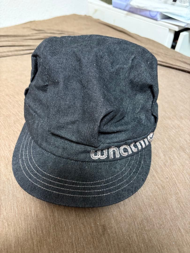 WMMW 吉田美和　キャスケット帽　デニム生地　ブラック