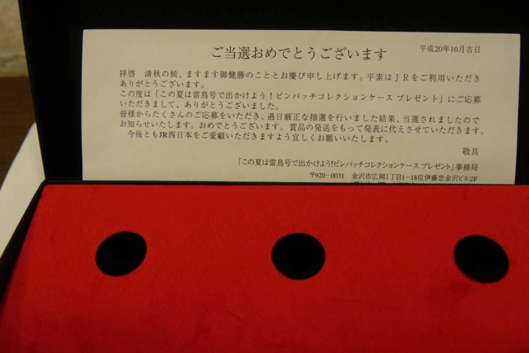 激レア・限定100個・雷鳥ピンバッジ３種コンプ・特製ピンバッジコレクションケース