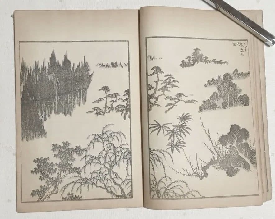 北斎画宛二編（色摺版画本)葛飾北斎画明治初期後摺再板になります（初版は天保3年)