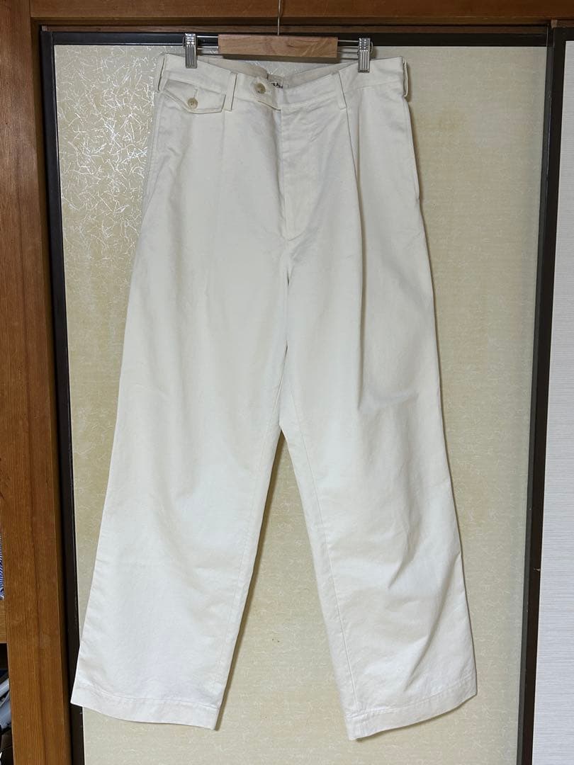 パンツ 25SS WASHED FINX CHINO ONE-TUCK PANTS