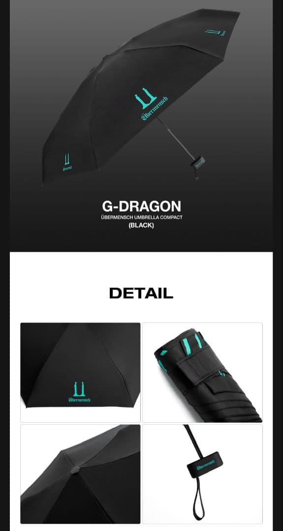 BIGBANG G-DRAGON GD Übermensch 折りたたみ傘