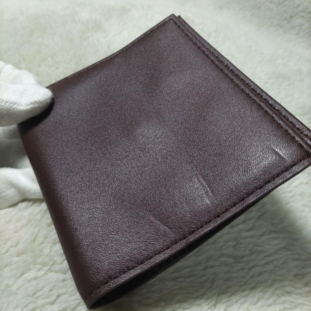 皇居　皇室　限定　折り財布　本革　こげ茶