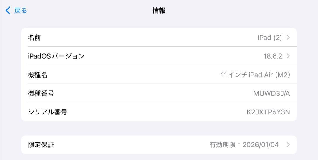 Apple iPad Air M2 ブルー 本体
