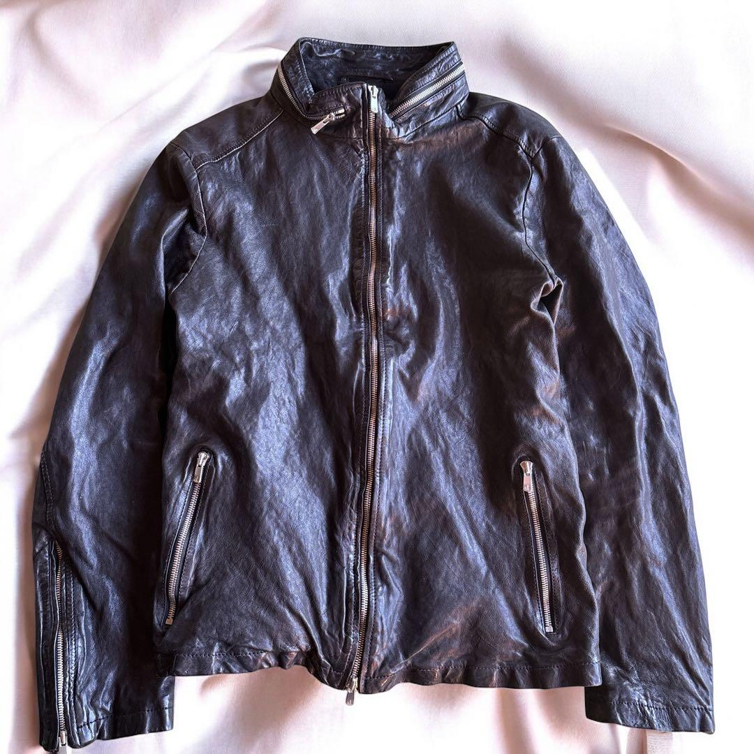 ✨希少✨キャシージェーン　レザージャケット 2 黒 ラムレザー Y2K