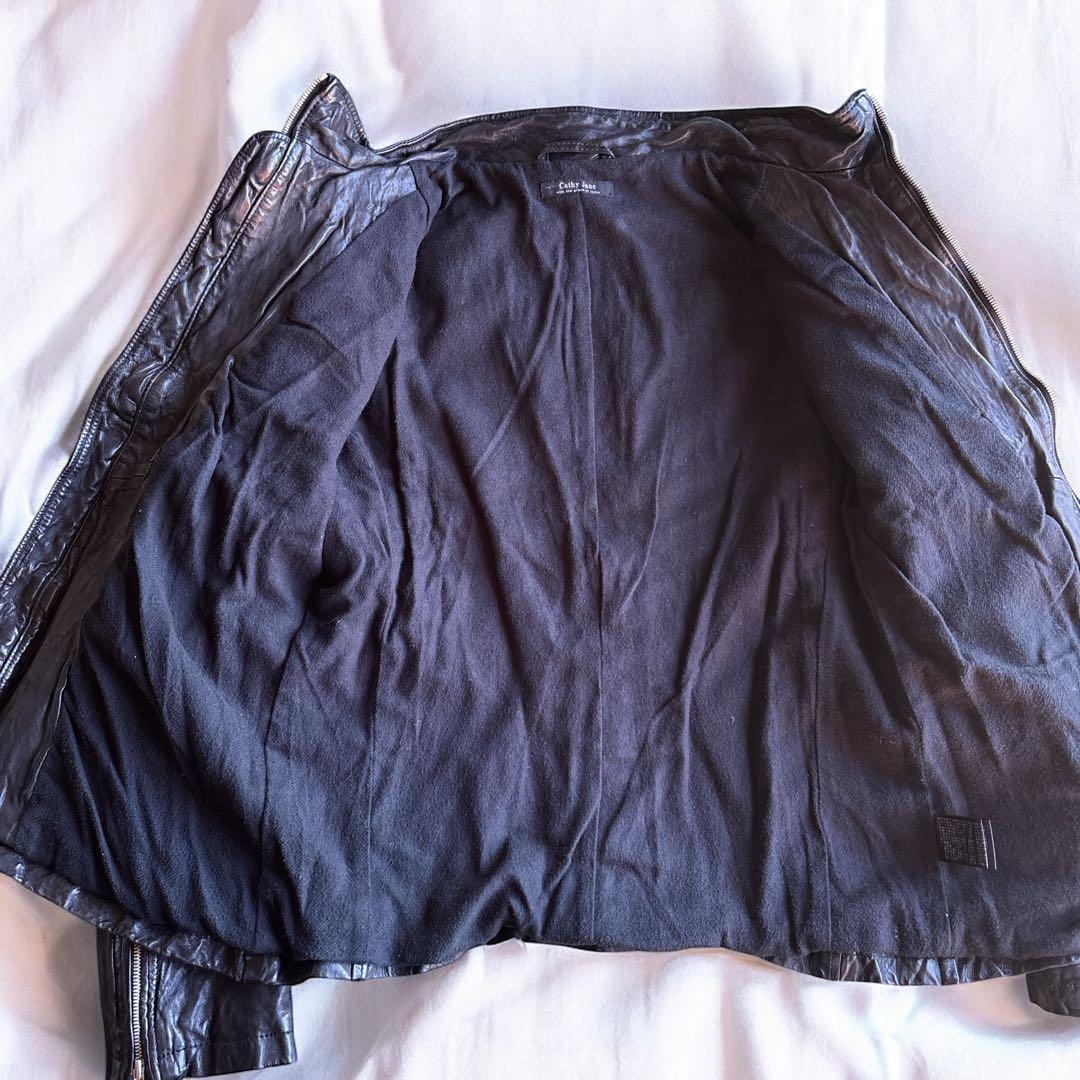 ✨希少✨キャシージェーン　レザージャケット 2 黒 ラムレザー Y2K