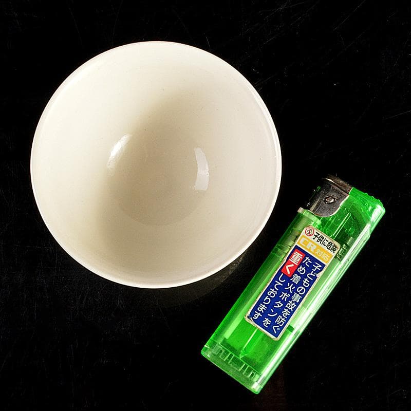 中国　徳化窯白磁　蓮弁刻　煎茶碗　盃　五客　M　8709E