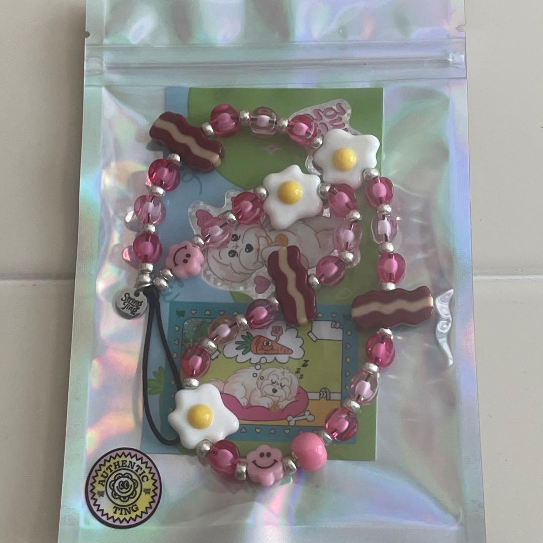 ストリングティング ベーコン エッグ 目玉焼き ピンク