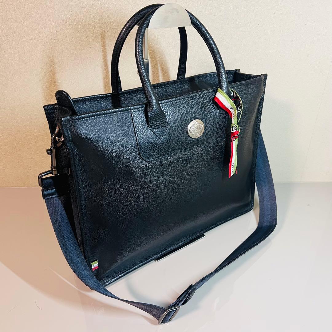 【数回使用程度】オロビアンコ ブリーフケース ビジネスバッグ レザー 2way