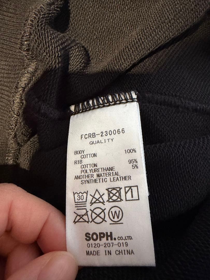 F.C.R.B. Bristol 23ss レザー　パーカー　フーディー