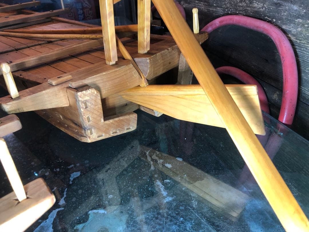 日本 昭和東京羽田 船大工 和船 大小2隻 工芸品 美術品 舟盛 模型 匠