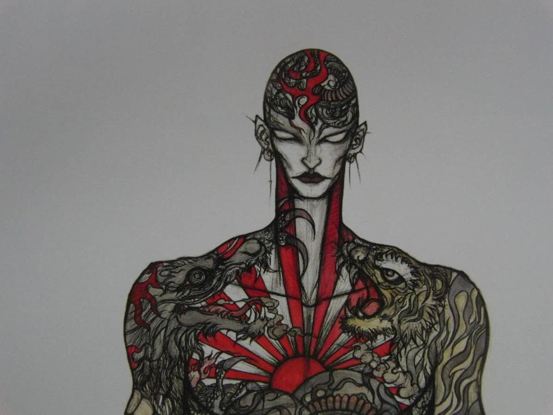 天野弓彦、【織田信長】、希少な額装用画集より、厳選、新品額装