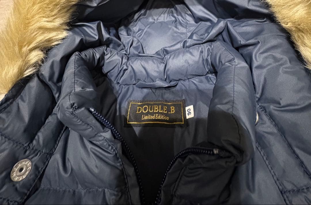 DOUBLE B ダウンコート 90cm 限定版 ネイビー