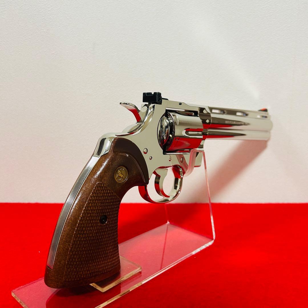 【Rモデル】 タナカ コルトパイソン　ニッケルフィニッシュ　6インチ ガスガン