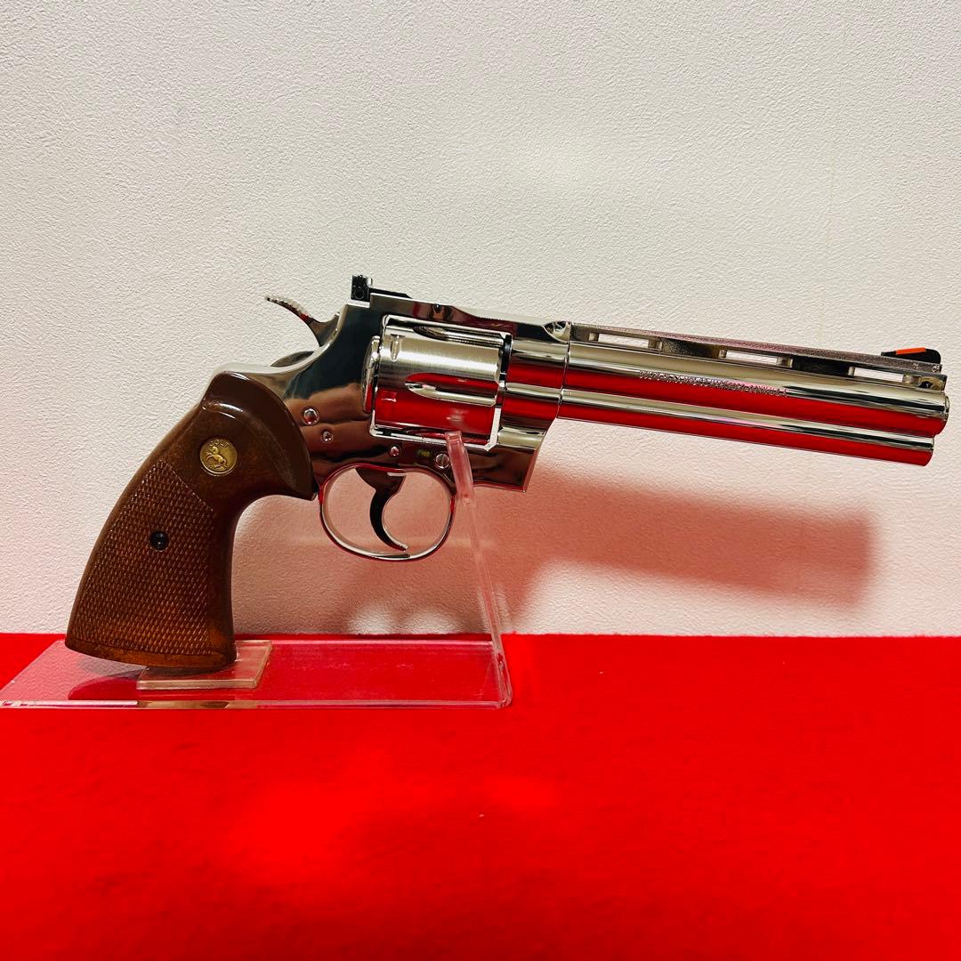 【Rモデル】 タナカ コルトパイソン　ニッケルフィニッシュ　6インチ ガスガン