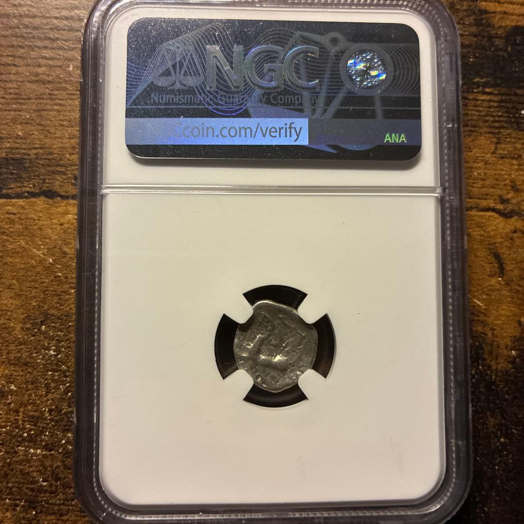 ガリア　アエドゥイ　古代ローマ銀貨　紀元前1世紀