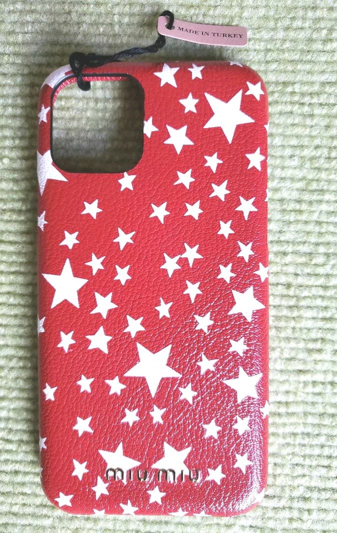 MIUMIU　IPHONE11　PRO用　カバーケース　星　ミュウミュウ新品